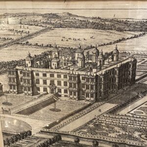 A Rare pair of Early 18th Century English Copper Engravings of Grand English Estates