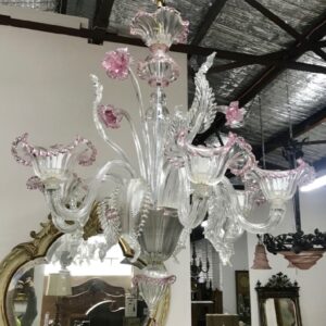 Stunning mid century Italian Murano Coloured Glass Chandelier