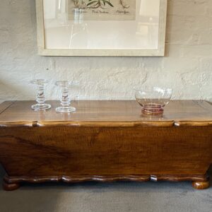 18th century French figured walnut petrin/coffee table.