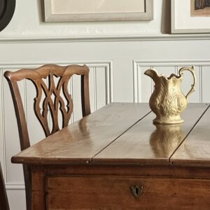 A decorative 19th century English acanthus leaf styled stoneware jug