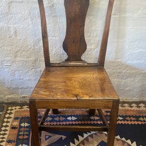 Last quarter 18th century English country Chippendale Oak & Elm side chair