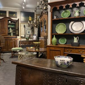 A little rearranging in rear room of shop