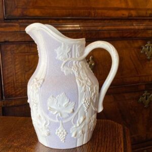 Decorative 19th Century Lilac English Salt Glaze Jug