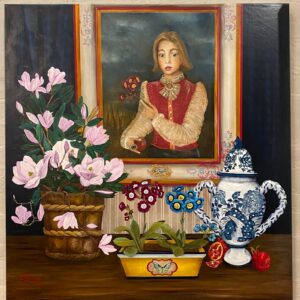 'The Gatherer' Oil on Canvas. 107x101cm