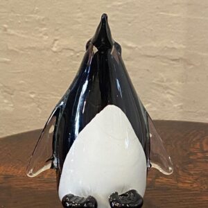 Decorative 20th century sliding penguin art glass.