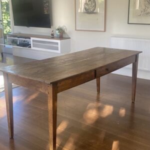 First half 19th century French oak farmhouse table.