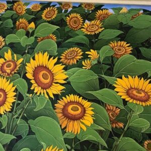 Three bright, attractive Sunflower paintings