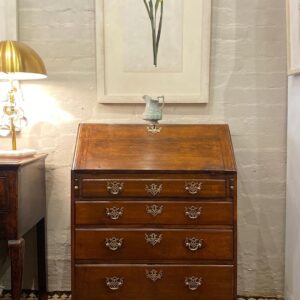 Late 18th Century English Oak country writing bureau of unusually small proportions