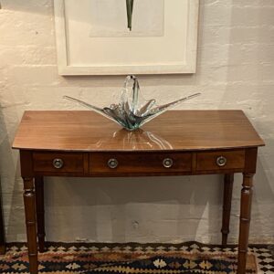 19th century revival of a George III long demi lune mahogany side/hall table.