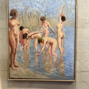 ‘Bathers’ Oil by Gustav Michael Pillig