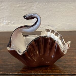 Vintage Japanese OTK Art Glass Swan