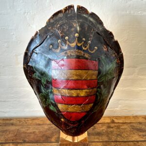 Rare large 19th century Painted Tortoise Shell Lamp