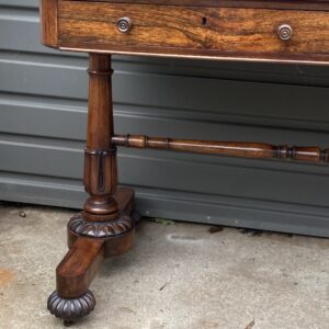 First half 19th Century English faded Rosewood sofa/side table