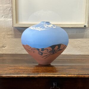 20th century Australian hand painted pottery vase