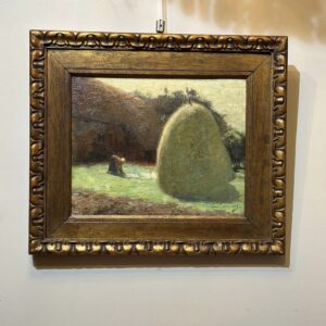 20th century French provincial farmyard oil on canvas.