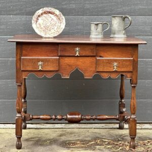 Early 19th century English oak lowboy.