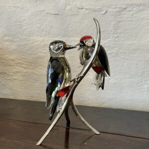 An attractive pair of cut crystal love birds in showroom today.