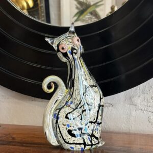 20th century Italian Murano coloured glass cat.