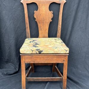 18th century English country Chippendale oak side chair.