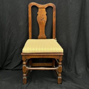 18th century English country Hepplewhite ash and elm side chair.