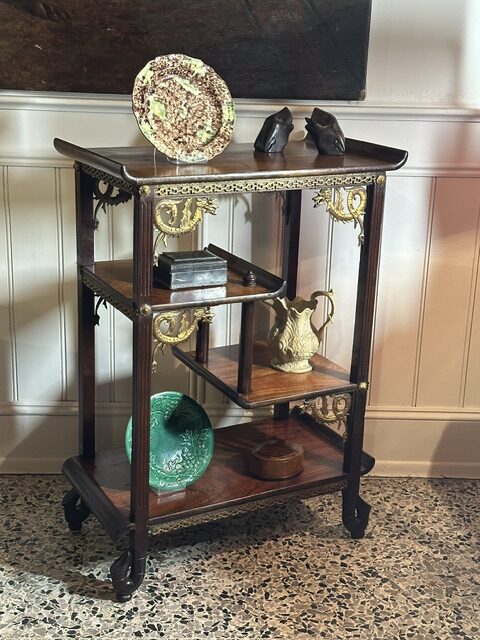 Rare 19th century French solid kingwood 'whatnot'