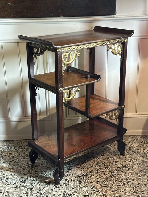 Rare 19th century French solid kingwood 'whatnot' - Image 12