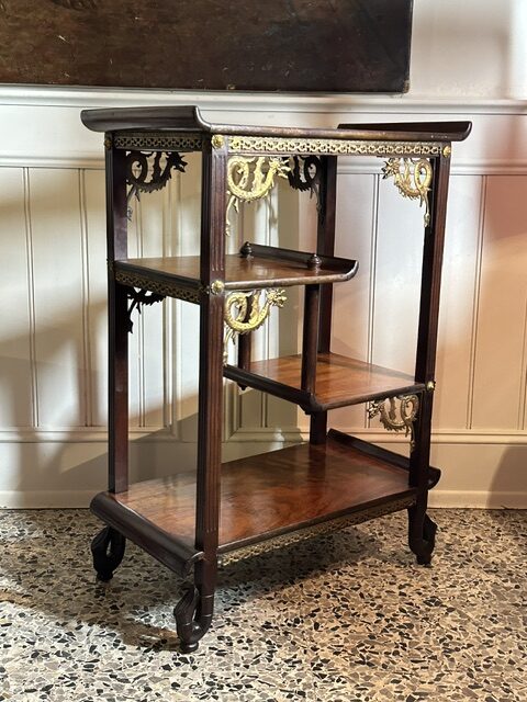 Rare 19th century French solid kingwood 'whatnot' - Image 13