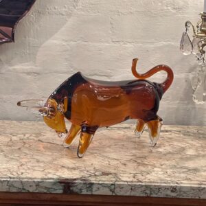 Stylish Italian Hand Blown Glass Bull