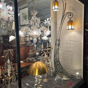 A rare first quarter 20th century, French Art Nouveau sculptured standard lamp.