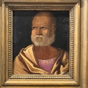 Antique Italian school portrait of a Roman dignitary.