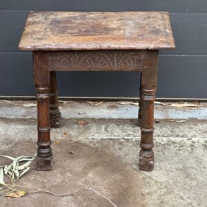 An untouched, stylish 17th century English oak joint stool.