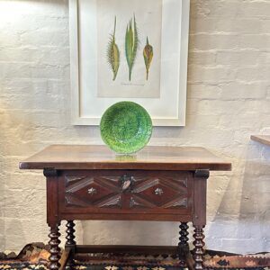 17th century Italian walnut side table.