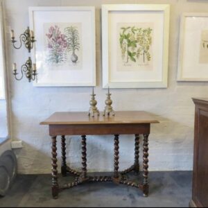 19th Century French Walnut Barley twist Side Table