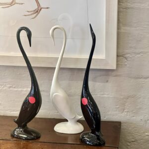 Pair of European vintage black birds SOLD.