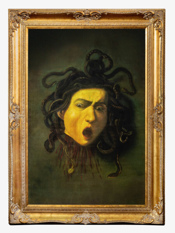 20th century pastel of Caravaggio’s Medusa 1597.