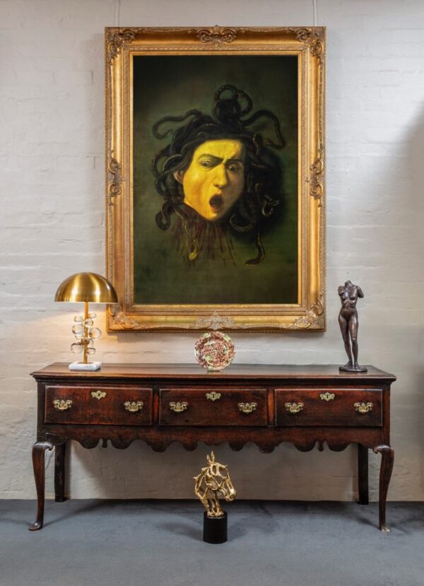 20th century pastel of Caravaggio’s Medusa 1597. - Image 3
