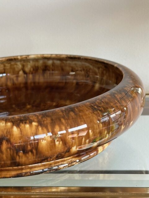 20th century Australian Regal Mashman drip glazed display bowl. - Image 16