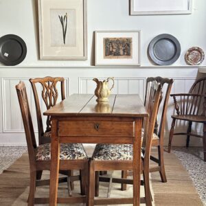 First half 19th century French fruitwood farmhouse table/desk.